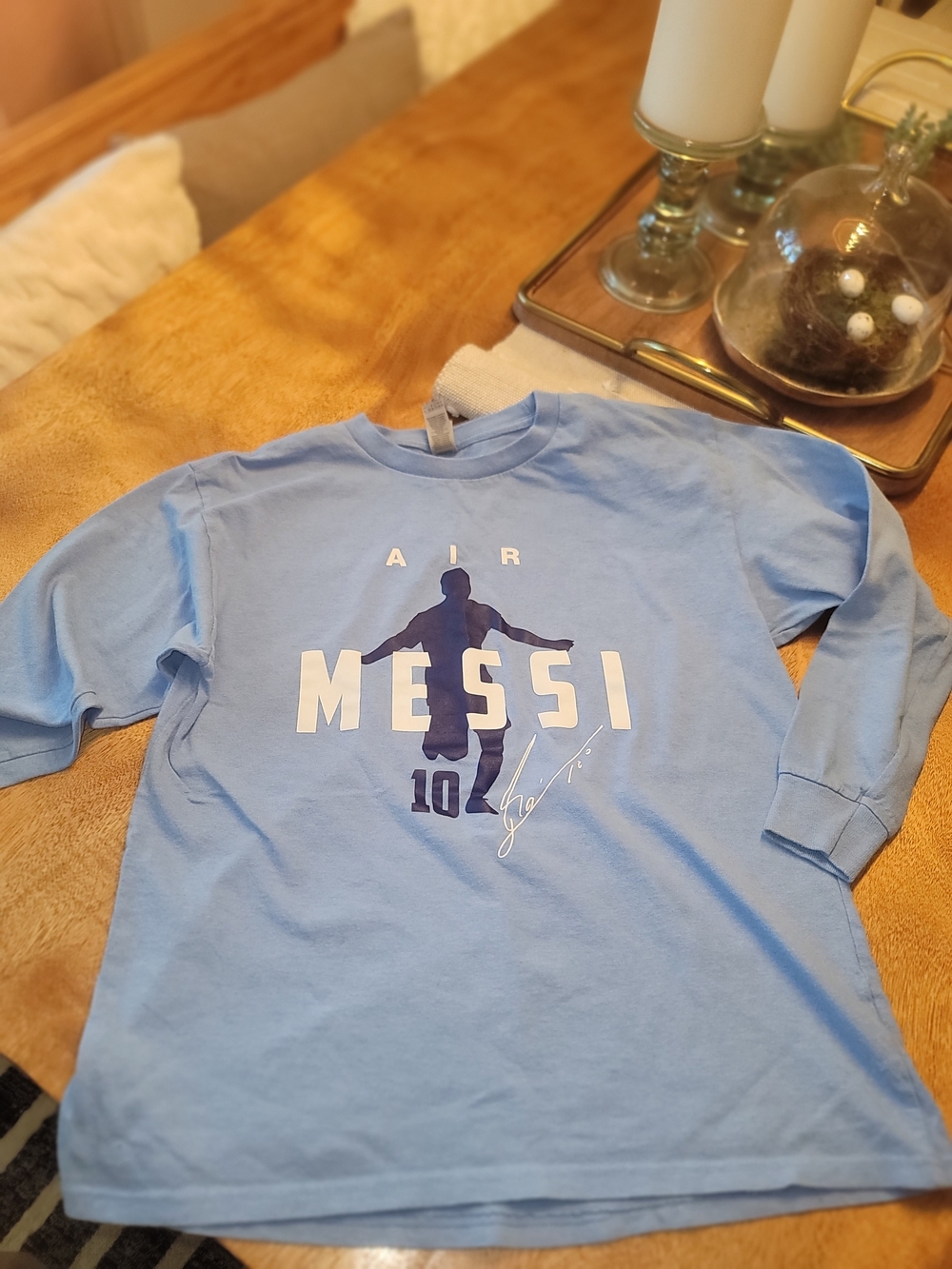 Air Messi #10 Blue Long-sleeve Tshirt - Sz Large